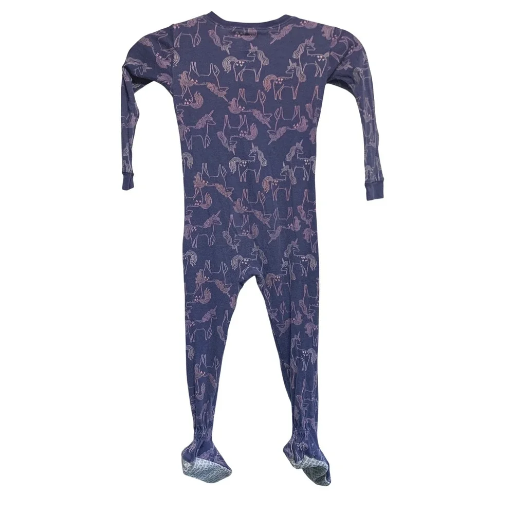 Carter's Unicorn Footed Pajamas 5T Purple Snug Fit Zip Front Sleeper Cozy